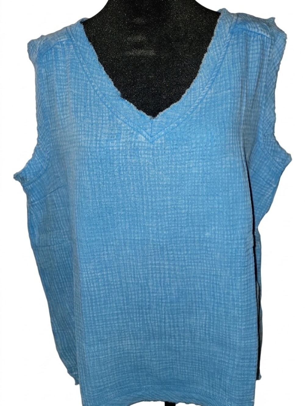 Zenana Outfitters Light Blue V-Neck Sleeveless Tank
